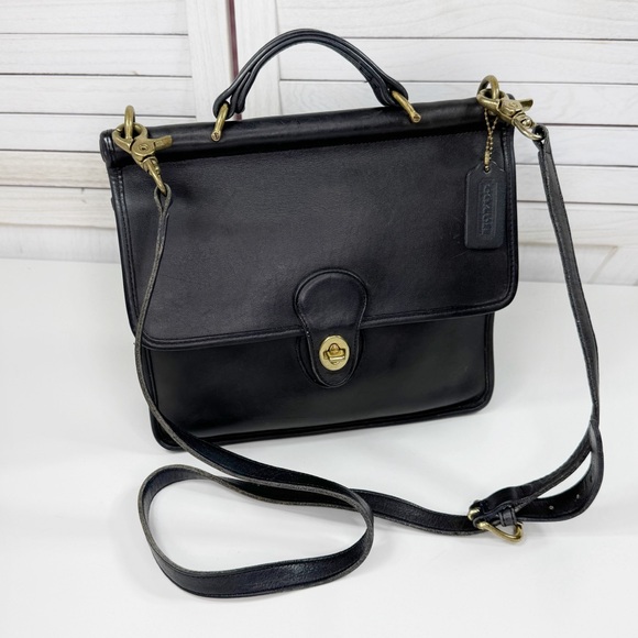 Coach Vintage 1994 Willis Leather Crossbody Bag 9927 Black - Picture 14 of 14